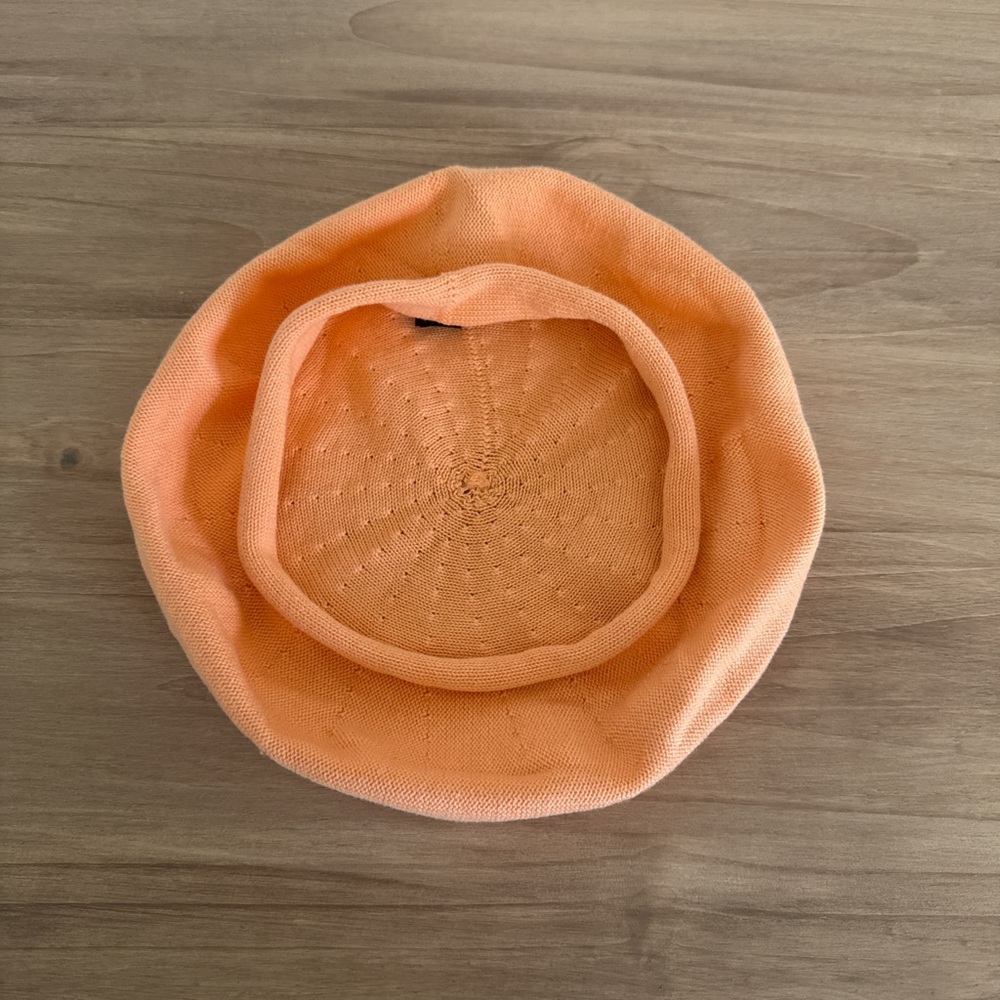 Parkhurst 100% Cotton Knit French Beret With Sunprotection Peach Color NWOT - Picture 3 of 8